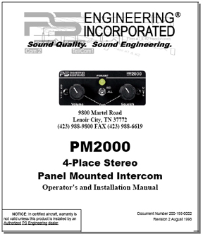 PM2000 Intercom Manual